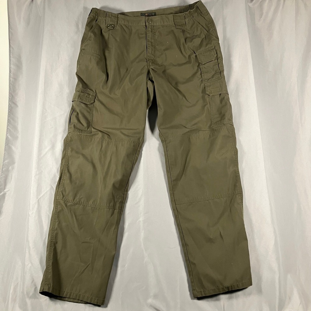 5.11 Tactical Mens 40x34 Cargo Pants Olive Green Ripstop Utility Work 74251